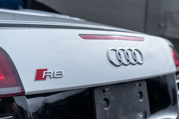 2014 Audi R8 V10 Spyder Quattro S Tronic in Ice Silver Metallic previously sold by Sandbox Motors