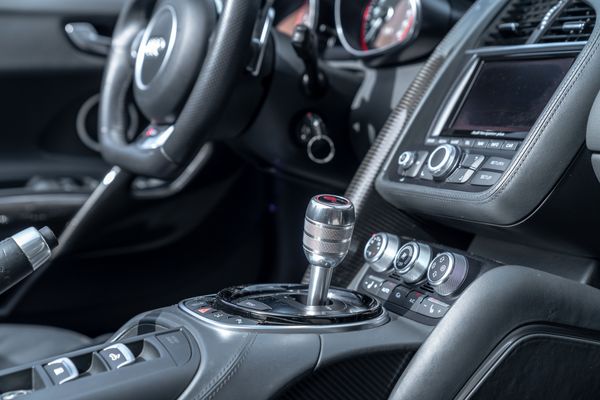 2014 Audi R8 V10 Spyder Quattro S Tronic in Ice Silver Metallic previously sold by Sandbox Motors