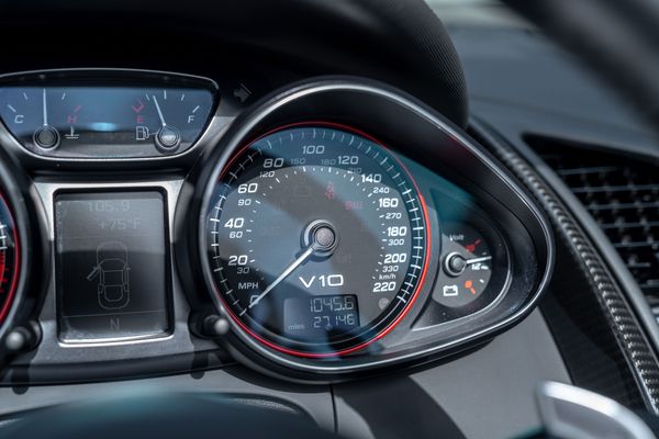 2014 Audi R8 V10 Spyder Quattro S Tronic in Ice Silver Metallic previously sold by Sandbox Motors