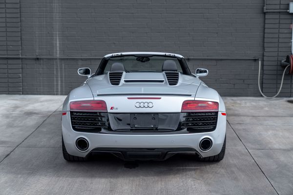 2014 Audi R8 V10 Spyder Quattro S Tronic in Ice Silver Metallic previously sold by Sandbox Motors