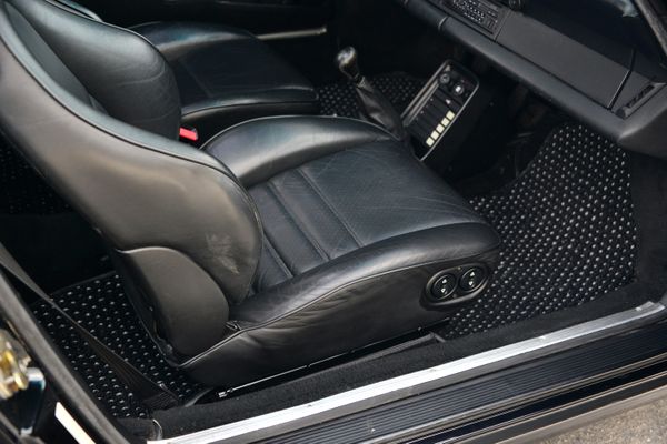 1985 Porsche 930 for sale and sold by Sandbox Motors. A stunning black Turbo Coupe.