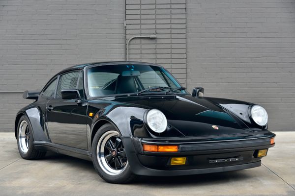 1985 Porsche 930 for sale and sold by Sandbox Motors. A stunning black Turbo Coupe.