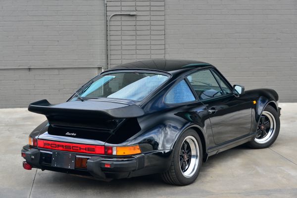 1985 Porsche 930 for sale and sold by Sandbox Motors. A stunning black Turbo Coupe.