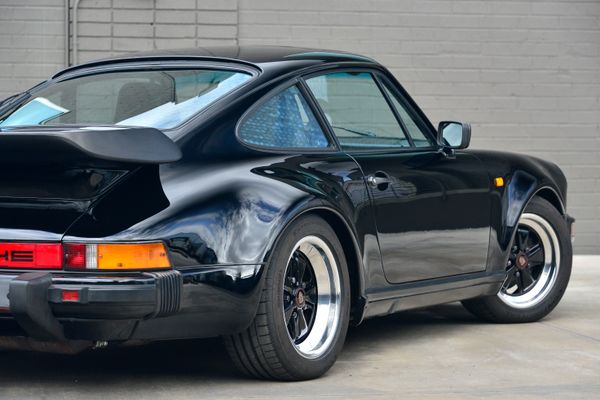 1985 Porsche 930 for sale and sold by Sandbox Motors. A stunning black Turbo Coupe.