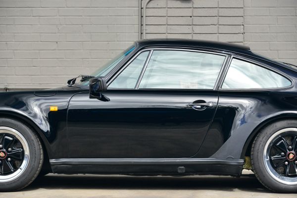 1985 Porsche 930 for sale and sold by Sandbox Motors. A stunning black Turbo Coupe.