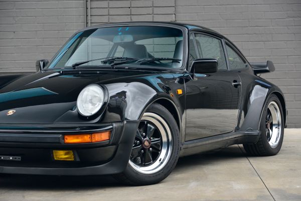 1985 Porsche 930 for sale and sold by Sandbox Motors. A stunning black Turbo Coupe.