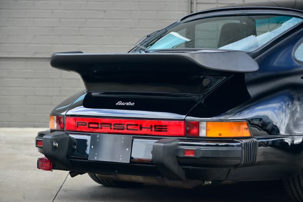 1985 Porsche 930 for sale and sold by Sandbox Motors. A stunning black Turbo Coupe.