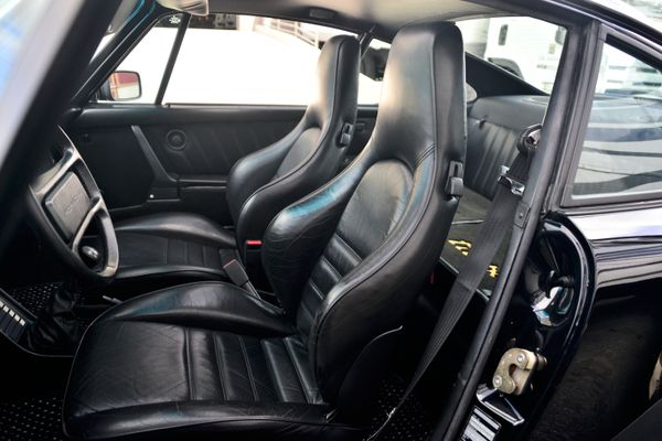 1985 Porsche 930 for sale and sold by Sandbox Motors. A stunning black Turbo Coupe.