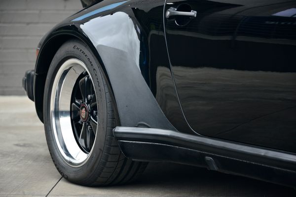 1985 Porsche 930 for sale and sold by Sandbox Motors. A stunning black Turbo Coupe.