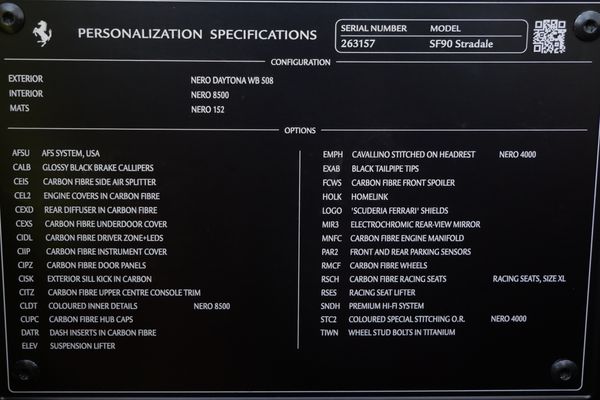 2021 Ferrari SF90 Stradale