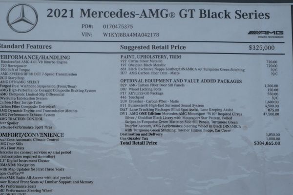 2021 Mercedes-AMG GT Black AMG ONE Edition in Cirrus Silver previously sold by Sandbox Motors