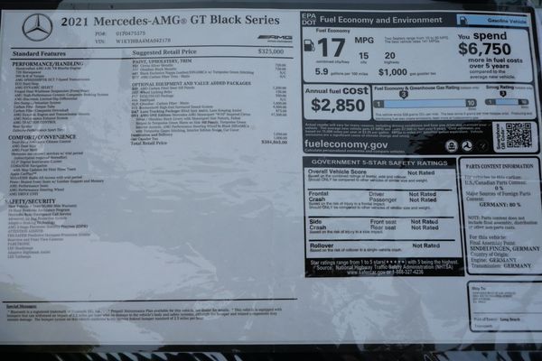 2021 Mercedes-AMG GT Black AMG ONE Edition in Cirrus Silver previously sold by Sandbox Motors