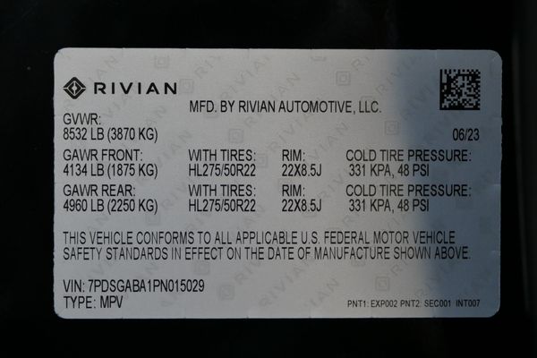 2023 Rivian R1S Adventure Edition previously sold by Sandbox Motors
