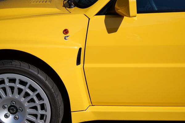 Yellow 1994 Lancia Delta Integrale Evo 2 previously sold by Sandbox Motors