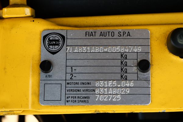 Yellow 1994 Lancia Delta Integrale Evo 2 previously sold by Sandbox Motors