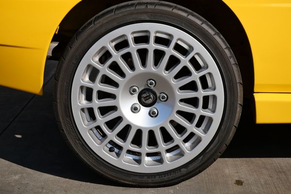 Yellow 1994 Lancia Delta Integrale Evo 2 previously sold by Sandbox Motors