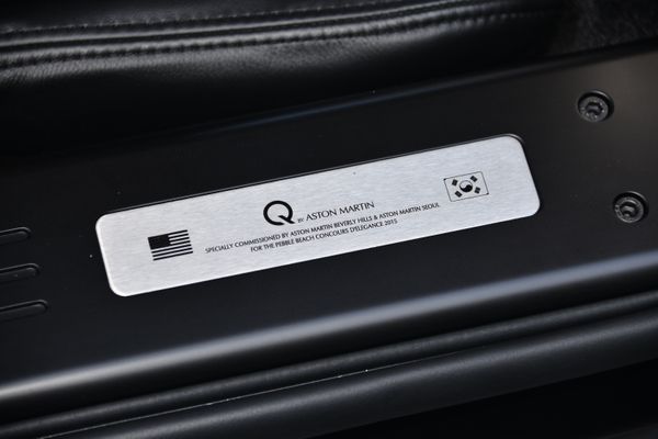 Black and red 2015 Aston Martin Vanquish Q Collection for sale by Sandbox Motors.