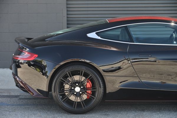Black and red 2015 Aston Martin Vanquish Q Collection for sale by Sandbox Motors.