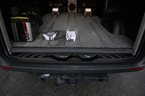 Silver 2022 Mercedes-Benz Sprinter 2500 4x4 custom camper conversion for sale by Sandbox Motors.