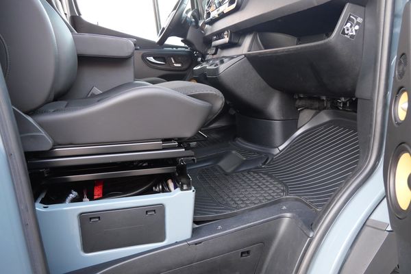 Silver 2022 Mercedes-Benz Sprinter 2500 4x4 custom camper conversion for sale by Sandbox Motors.