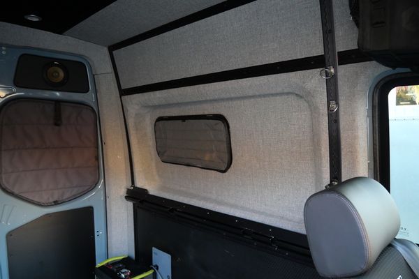 Silver 2022 Mercedes-Benz Sprinter 2500 4x4 custom camper conversion for sale by Sandbox Motors.