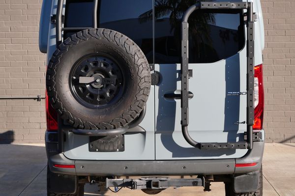 Silver 2022 Mercedes-Benz Sprinter 2500 4x4 custom camper conversion for sale by Sandbox Motors.