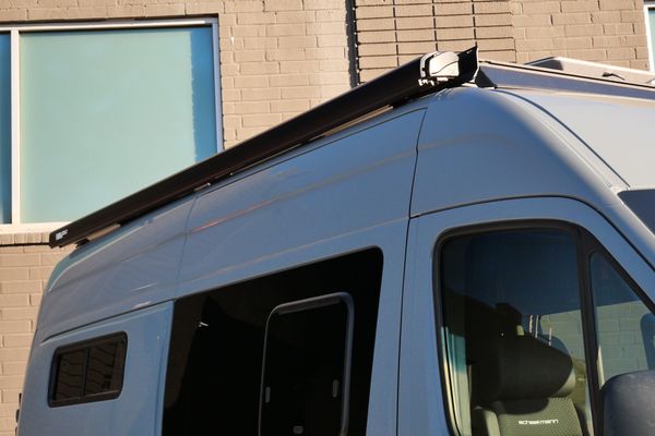 Silver 2022 Mercedes-Benz Sprinter 2500 4x4 custom camper conversion for sale by Sandbox Motors.