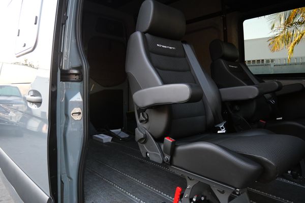 Silver 2022 Mercedes-Benz Sprinter 2500 4x4 custom camper conversion for sale by Sandbox Motors.