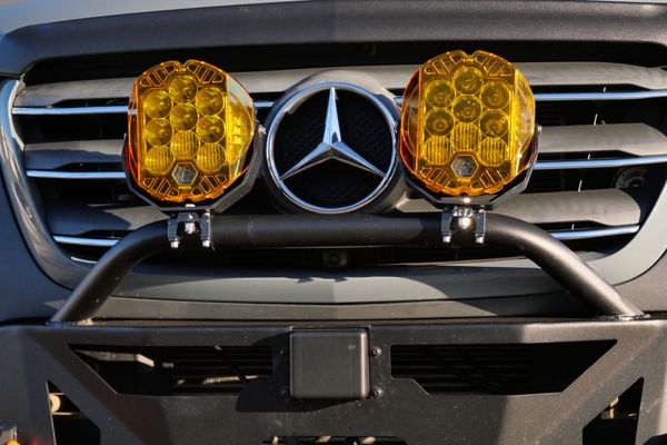 Silver 2022 Mercedes-Benz Sprinter 2500 4x4 custom camper conversion for sale by Sandbox Motors.